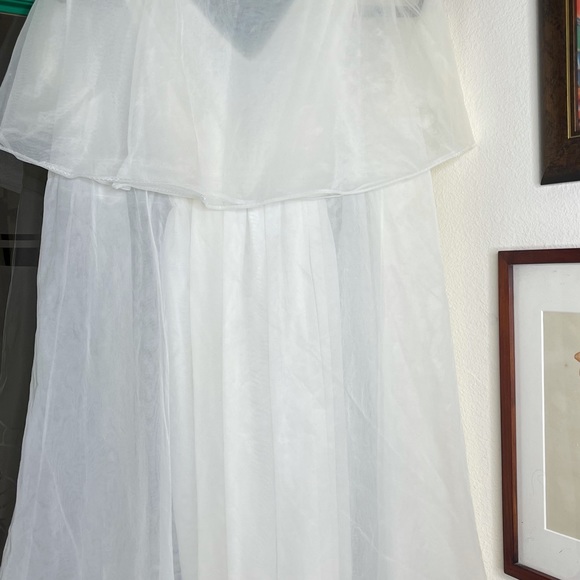 Vintage Lingerie Set Nightgown and Capelet Robe Pinup Boudoir - Picture 4 of 10